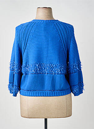 Gilet manches longues manches 3/4 bleu CINZIA CALDI femme