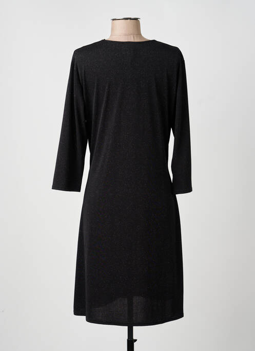Robe mi-longue manches 3/4 manches 3/4 noir FILLE A SUIVRE femme