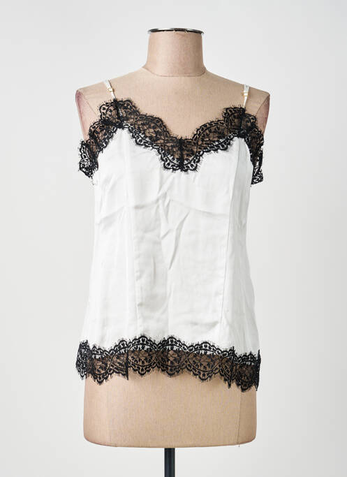 Top manches bretelles ajustables fines bretelles blanc LIU JO femme