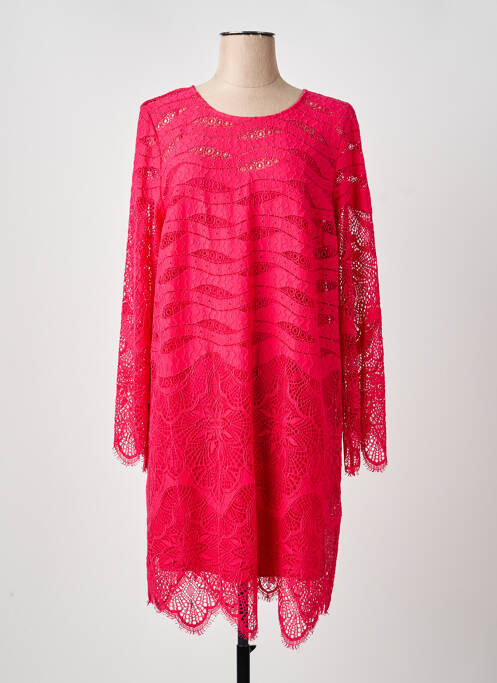 Robe mi-longue manches longues manches longues rose TWINSET femme