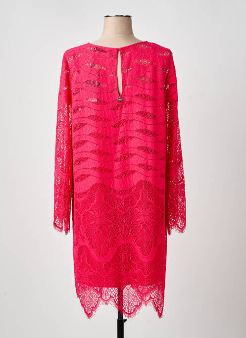 Robe mi-longue manches longues manches longues rose TWINSET femme