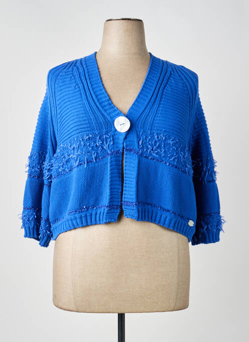 Gilet manches longues bleu CINZIA CALDI femme