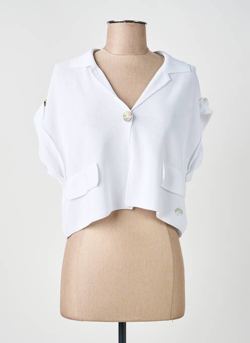 Gilet manches courtes blanc CINZIA CALDI femme