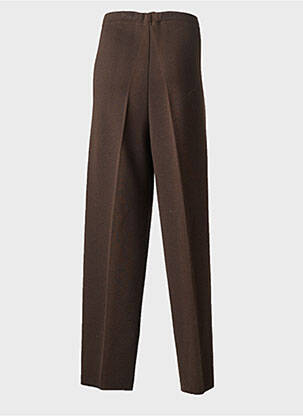 Pantalon slim taille élastique taille haute marron CHASSAGNARD femme