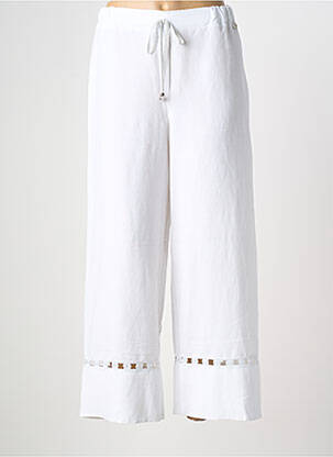 Pantalon 7/8 taille élastique taille normale blanc CINZIA CALDI femme