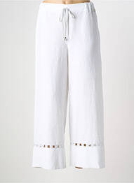 Pantalon 7/8 taille élastique taille normale blanc CINZIA CALDI femme