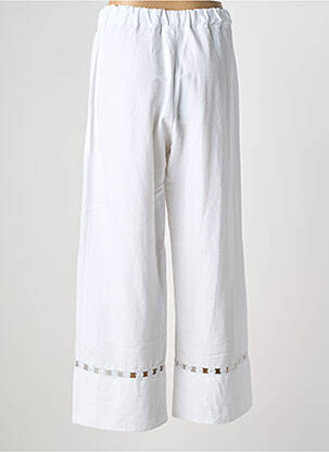 Pantalon 7/8 taille élastique taille normale blanc CINZIA CALDI femme