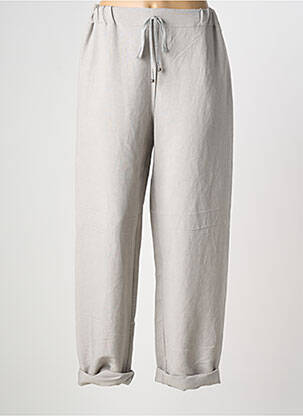 Pantalon droit taille élastique taille normale gris CINZIA CALDI femme