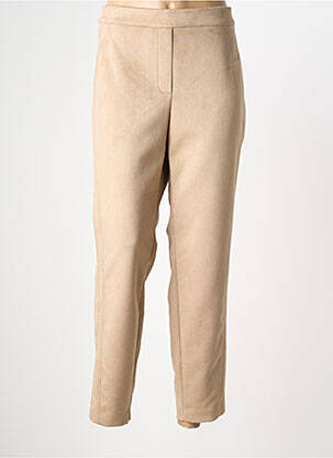 Pantalon 7/8 taille élastique taille normale beige BIANCA femme