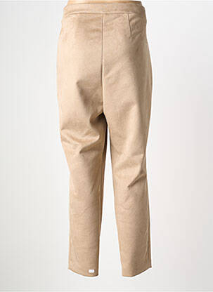 Pantalon 7/8 taille élastique taille normale beige BIANCA femme