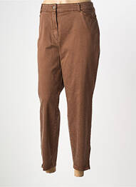 Pantalon 7/8 stretch taille normale marron BIANCA femme