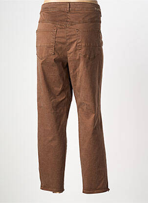 Pantalon 7/8 stretch taille normale marron BIANCA femme