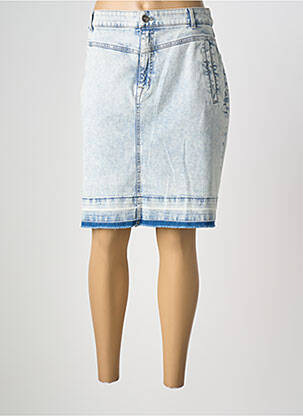 Jupe mi-longue stretch bleu MARC CAIN femme