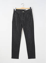Jeans coupe slim stretch taille haute noir LIU JO femme