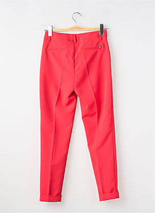 Pantalon chino fermeture zippée sous rabat boutonné taille normale rouge LIU JO femme