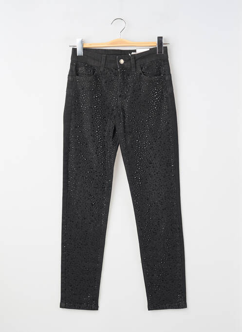 Jeans coupe slim stretch taille haute noir LIU JO femme