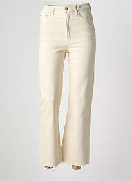 Pantalon 7/8 fermeture zippée sous rabat boutonné taille normale beige NVY DENIM femme