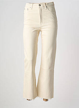 Pantalon 7/8 fermeture zippée sous rabat boutonné taille normale beige NVY DENIM femme