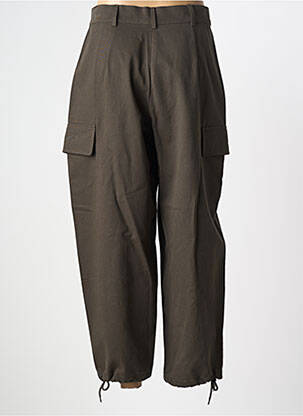 Pantalon cargo poches taille normale vert ARTLOVE femme
