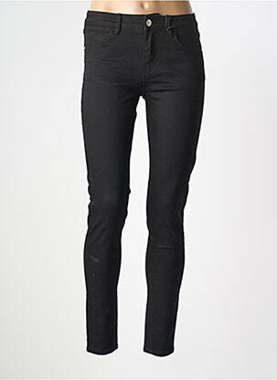Pantalon slim stretch taille normale noir F.A.M. femme