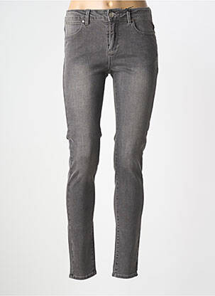 Jeans skinny tissage brut taille normale gris F.A.M. femme