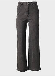 Jeans coupe droite taille normale taille normale gris EMILIE.K femme