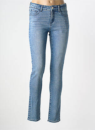 Jeans skinny tissage brut taille normale bleu F.A.M. femme