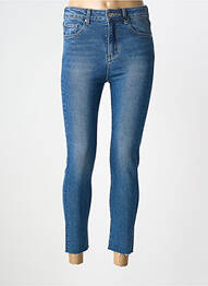 Jeans skinny tissage brut taille normale bleu F.A.M. femme