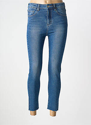 Jeans skinny tissage brut taille normale bleu F.A.M. femme
