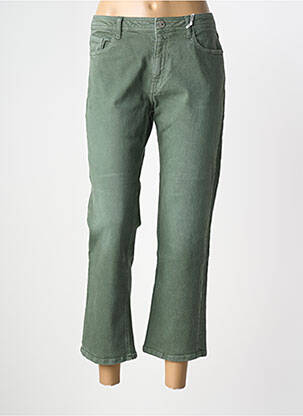 Pantacourt coupe droite taille normale vert KANOPE femme
