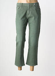Pantacourt coupe droite taille normale vert KANOPE femme