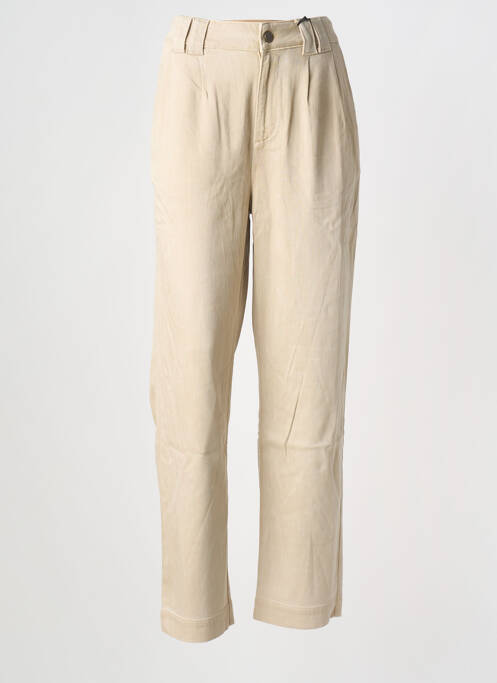 Pantalon droit stretch taille normale beige NVY DENIM femme