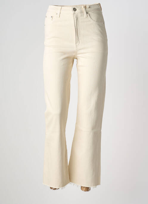 Pantalon 7/8 fermeture zippée sous rabat boutonné taille normale beige NVY DENIM femme
