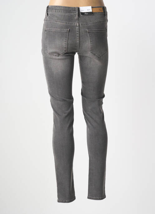 Jeans skinny tissage brut taille normale gris F.A.M. femme