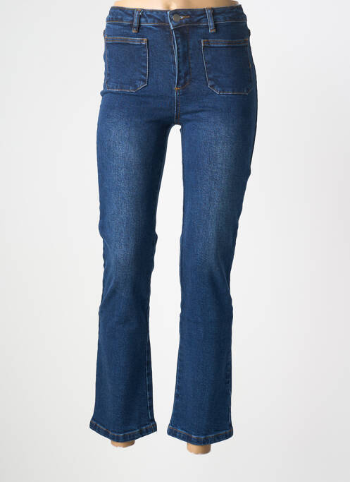 Jeans coupe slim tissage brut taille normale bleu EMILIE.K femme