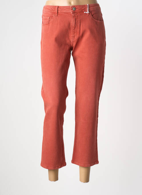 Pantacourt coupe droite taille normale marron KANOPE femme