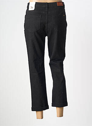 Pantalon 7/8 tissage popeline taille normale noir LA PETITE ETOILE femme