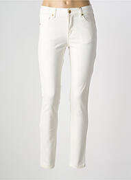 Pantalon slim tissage popeline taille normale blanc LA PETITE ETOILE femme