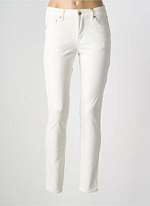 Pantalon slim tissage popeline taille normale blanc LA PETITE ETOILE femme