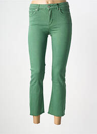 Pantalon 7/8 stretch taille normale vert NVY DENIM femme