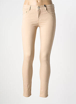 Pantalon slim tissage popeline taille normale beige NVY DENIM femme