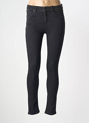 Pantalon slim tissage popeline taille normale noir NVY DENIM femme
