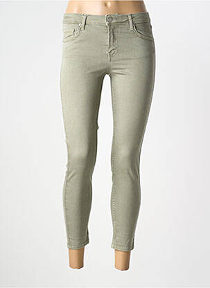 Pantalon 7/8 stretch taille normale vert NVY DENIM femme