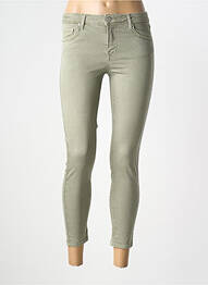 Pantalon 7/8 stretch taille normale vert NVY DENIM femme