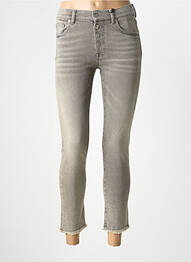 Jeans coupe slim tissage brut taille normale gris NVY DENIM femme