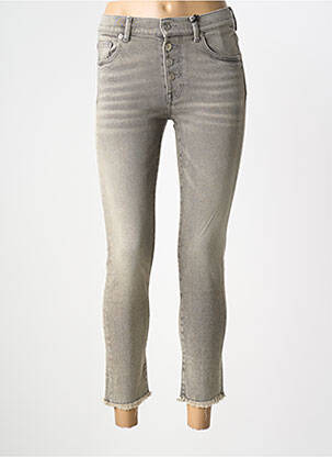 Jeans coupe slim tissage brut taille normale gris NVY DENIM femme