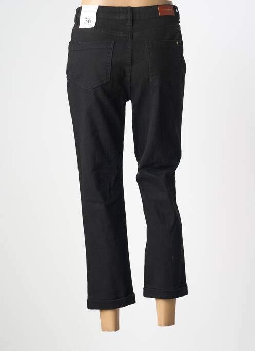 Pantalon 7/8 tissage popeline taille normale noir LA PETITE ETOILE femme