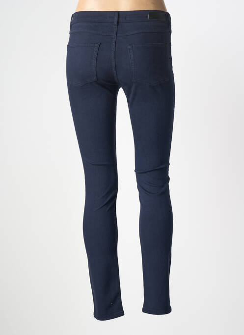Pantalon slim tissage popeline taille normale bleu NVY DENIM femme