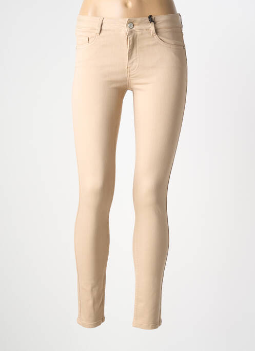 Pantalon slim tissage popeline taille normale beige NVY DENIM femme