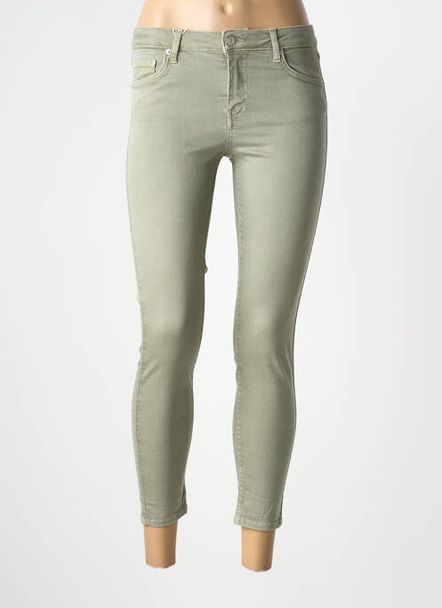 Pantalon 7/8 stretch taille normale vert NVY DENIM femme